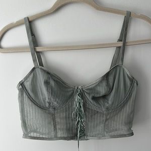 Out From Under (Urban Outfitters) - Blue Corset Top | Size Medium (NWOT)